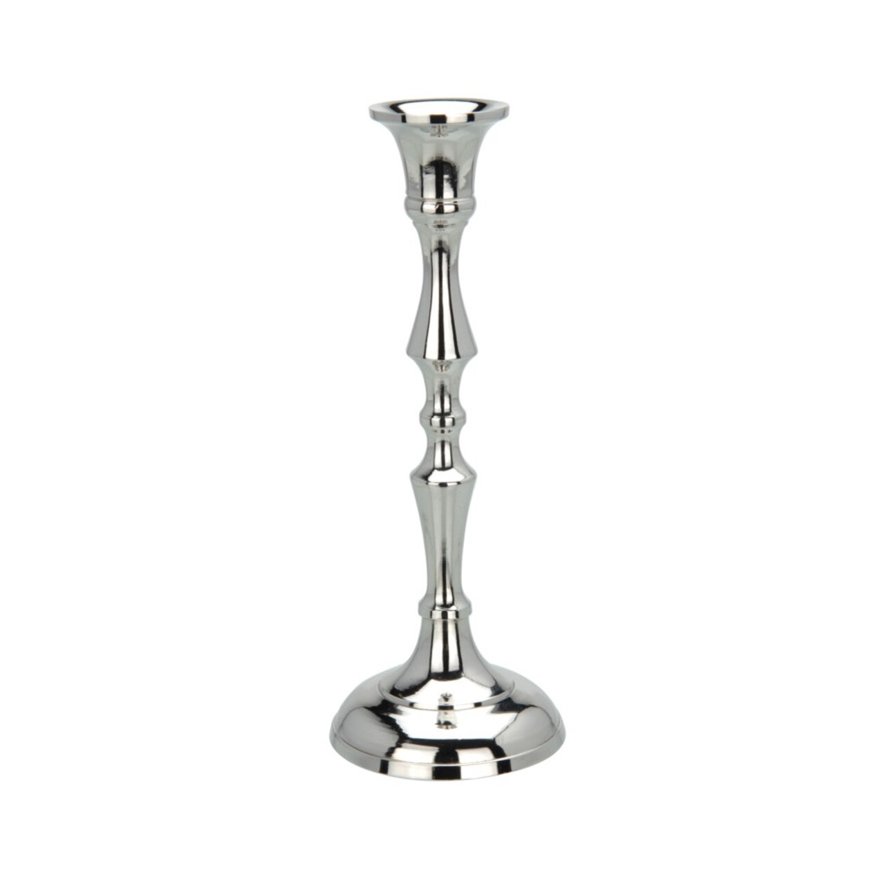 Suport lumanare Classic Shape v2, Excellent Houseware, 20 cm, aluminiu, argintiu - imagine 3